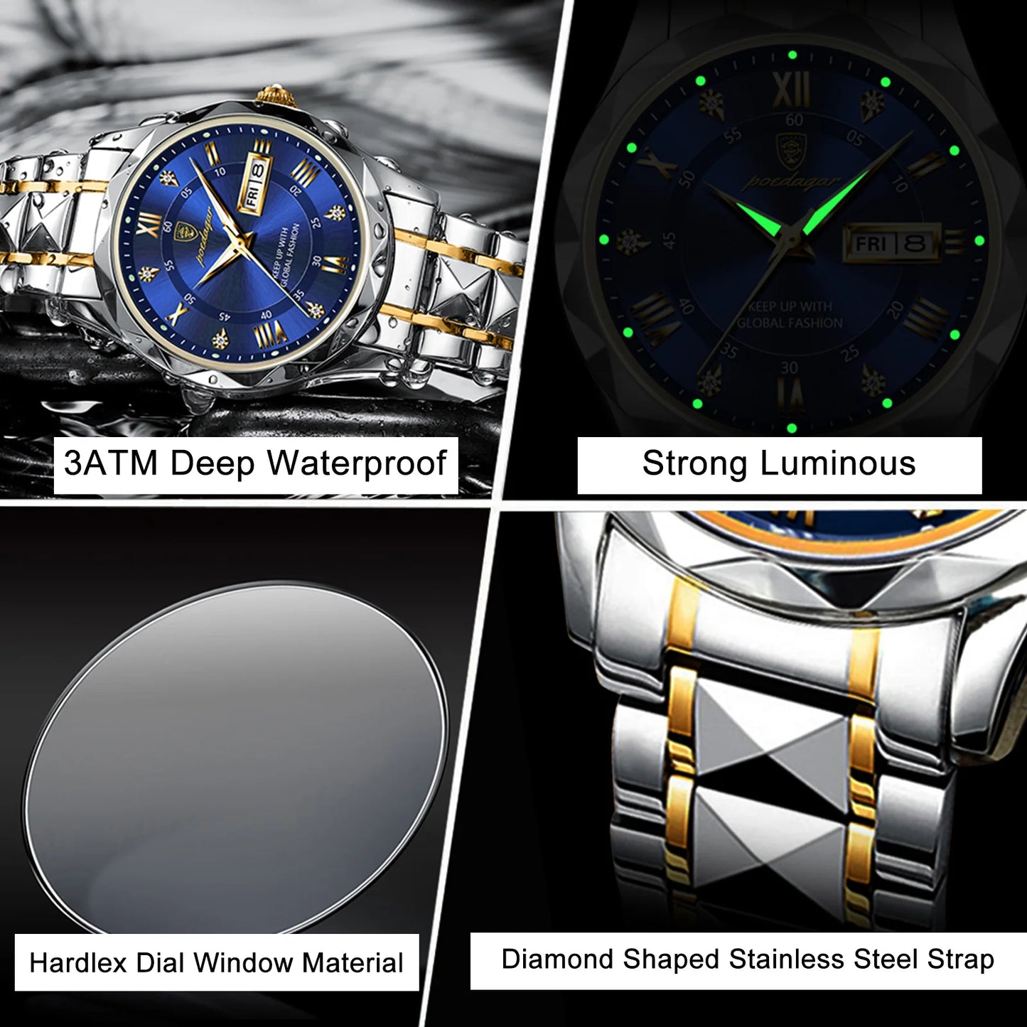 luminous luxury watch(men's)